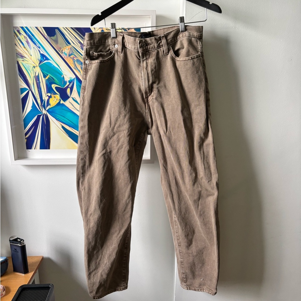 A&F Men's Brown Wide Leg Denim 34x30